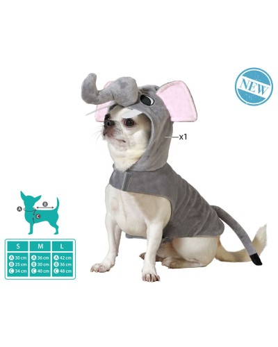 Elephant costume for dogs | Size S | Pet costume parties
